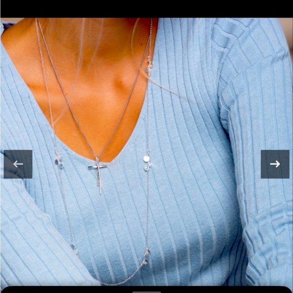 Organic Cross Pendant Necklace - Picture 4 of 8